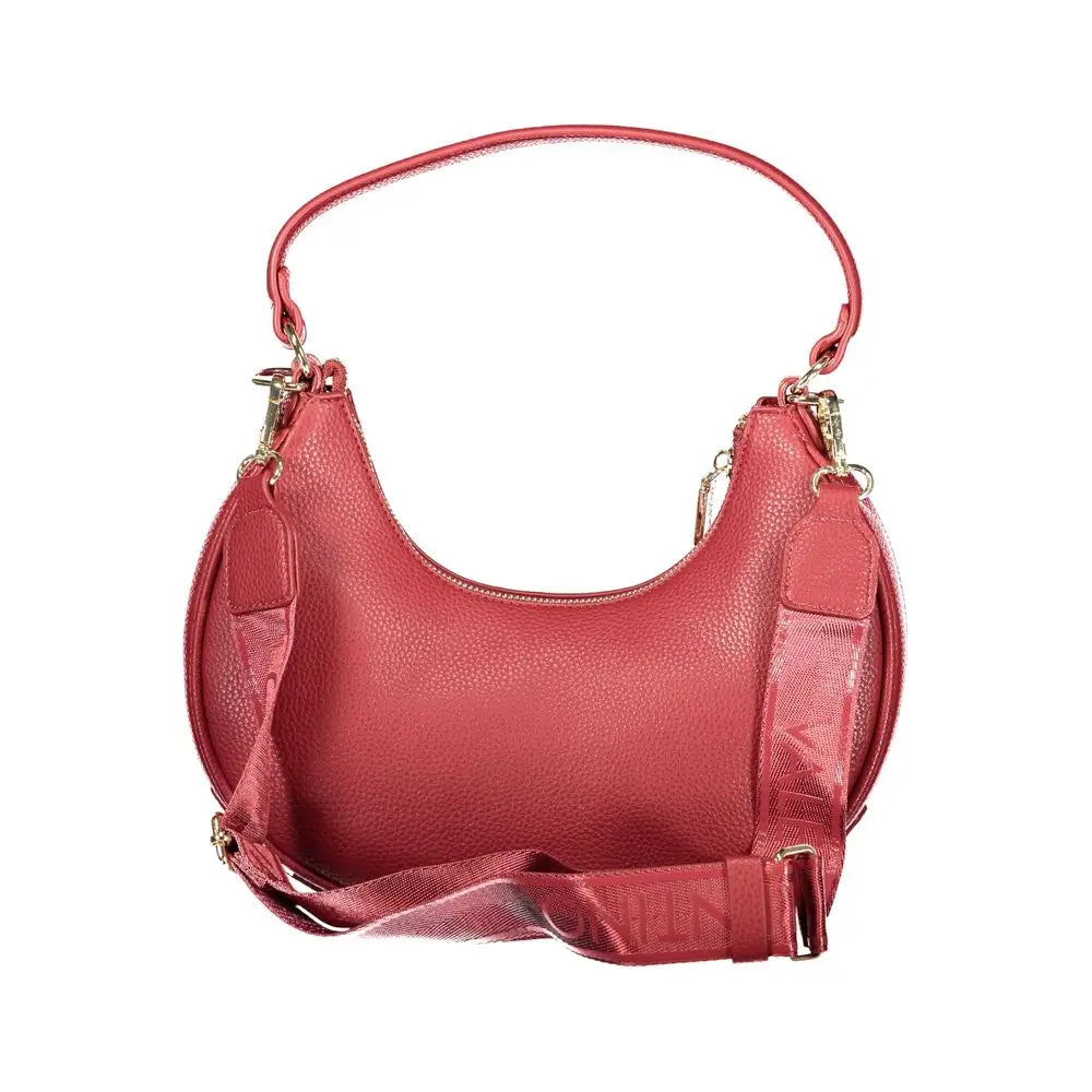 Vibrant Mario Valentino Rosso polyurethane hobo bag med rød læder og guld hardware