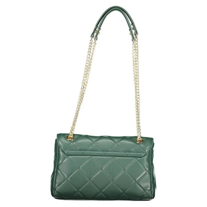 Mario Valentinos verde poliuretano emerald green quilted handbag with gold chain