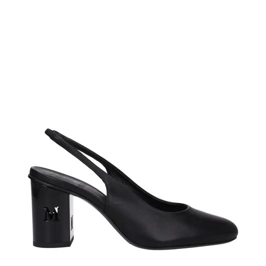 Max Mara Black Leather High Heel Pumps