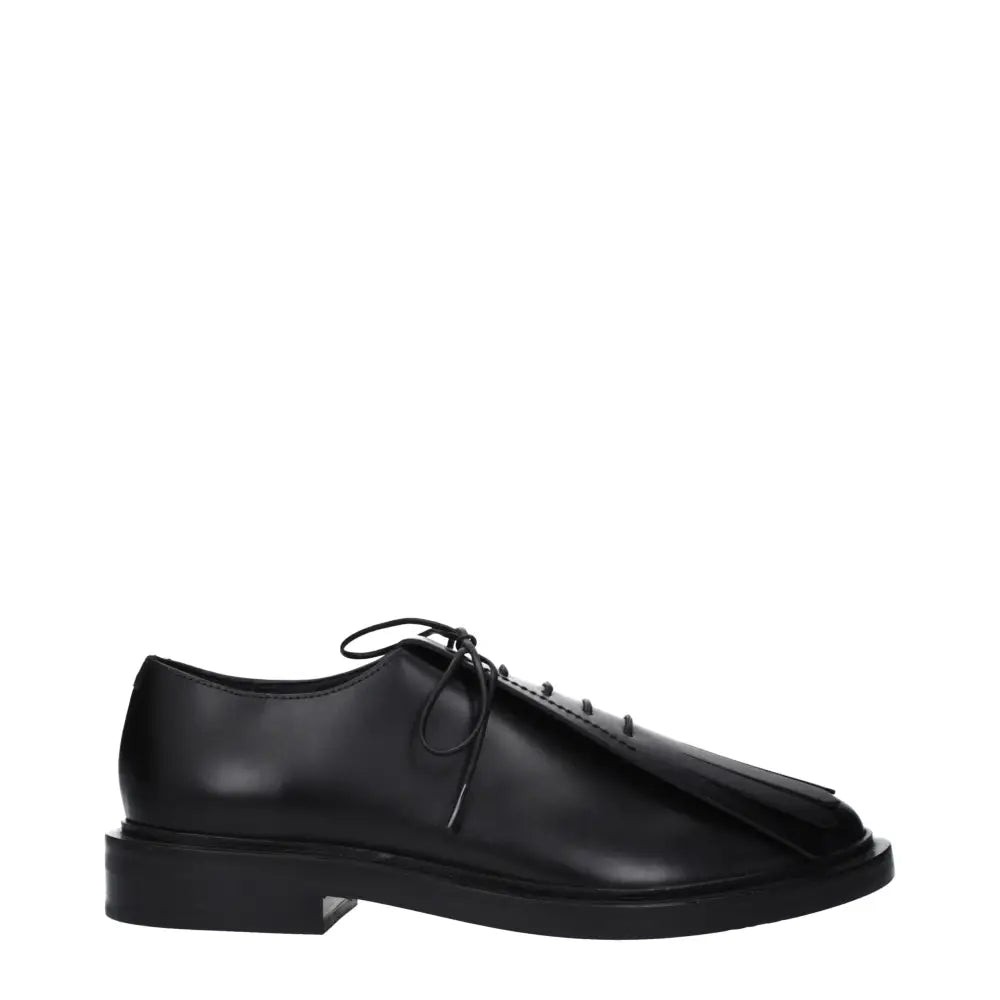 Max Mara Black Leather Oxfords And Derbies