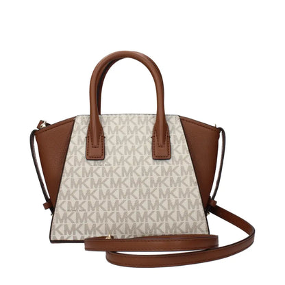 Michael Kors beige og brun monogram taske, 100% originale brands fra outlet mærkevarer