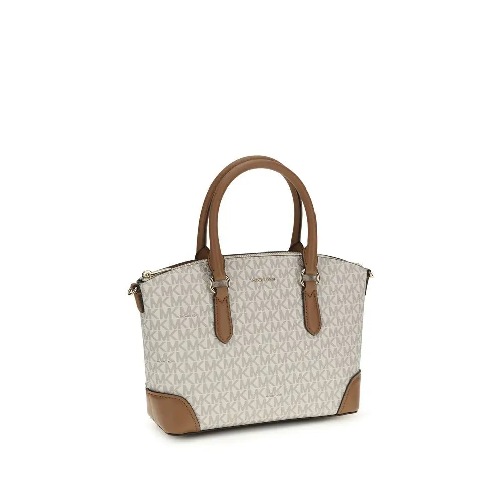 Michael Kors beige skulder taske med monogram mønster