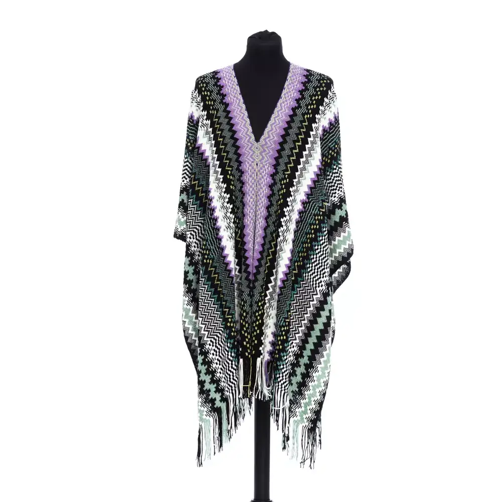 Missoni Chic Geometric Fantasy Fringed Poncho - Unisex