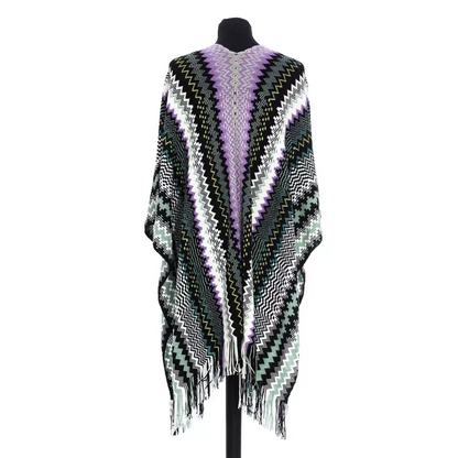 Missoni Chic Geometric Fantasy Fringed Poncho - Unisex