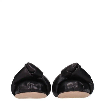 Miu Miu Black Leather Ballet Flats