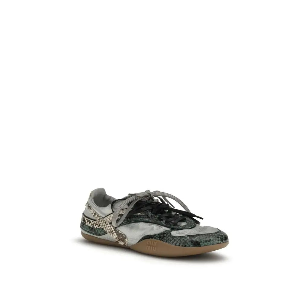 Miu Miu Gray Rubber Athletic Sneakers - Sneakers