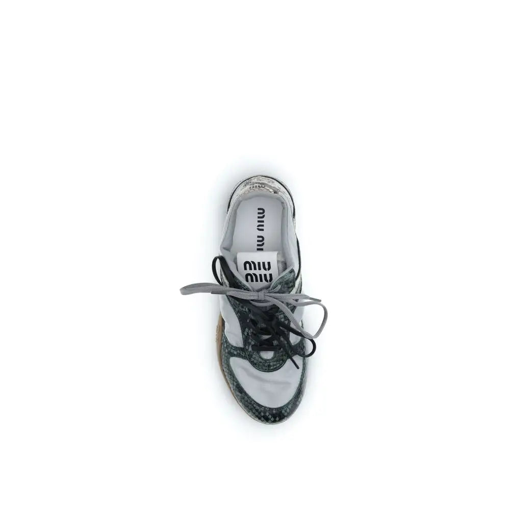 Miu Miu Gray Rubber Athletic Sneakers - Sneakers