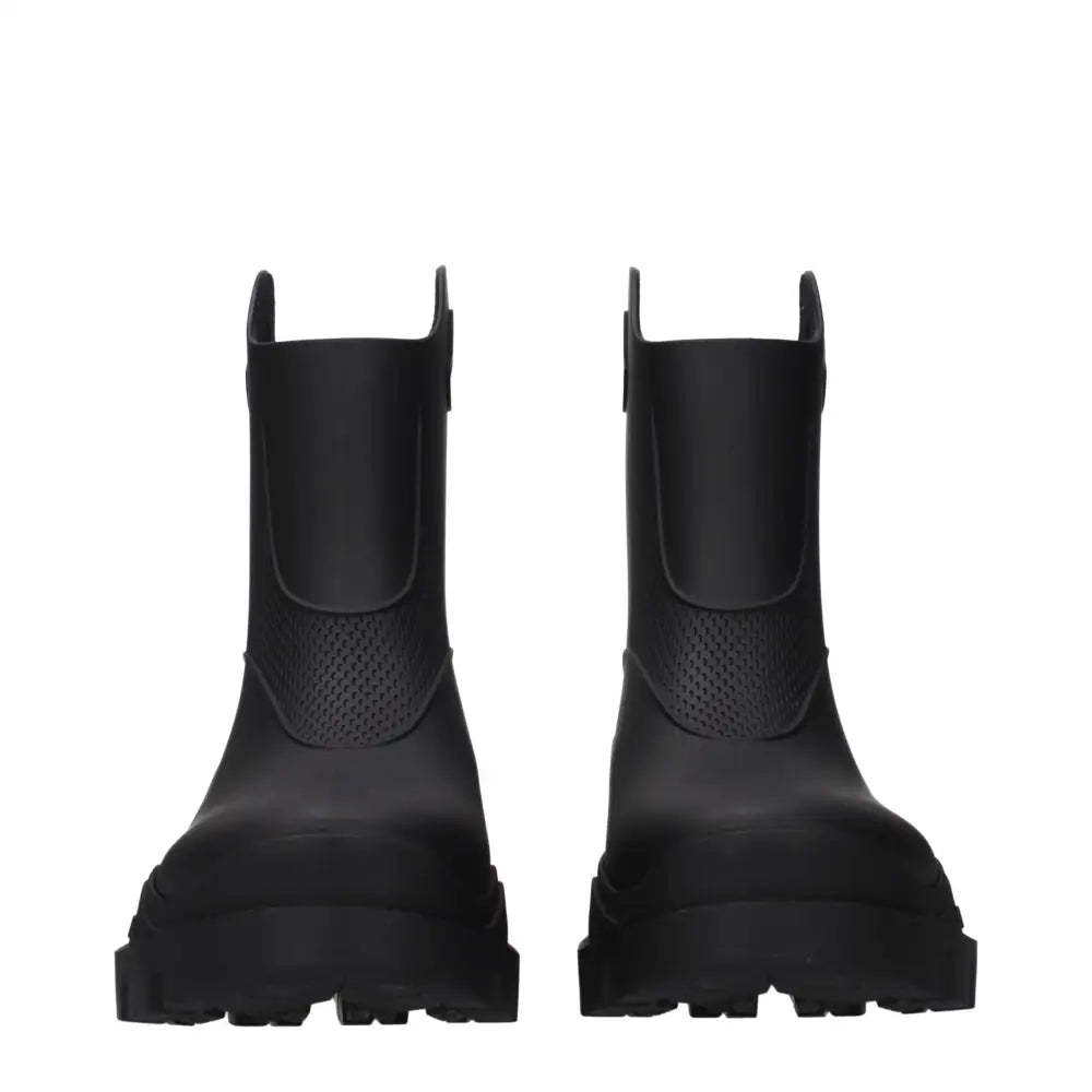 Moncler Black Cotton Ankle Boots - Ankelstøvler