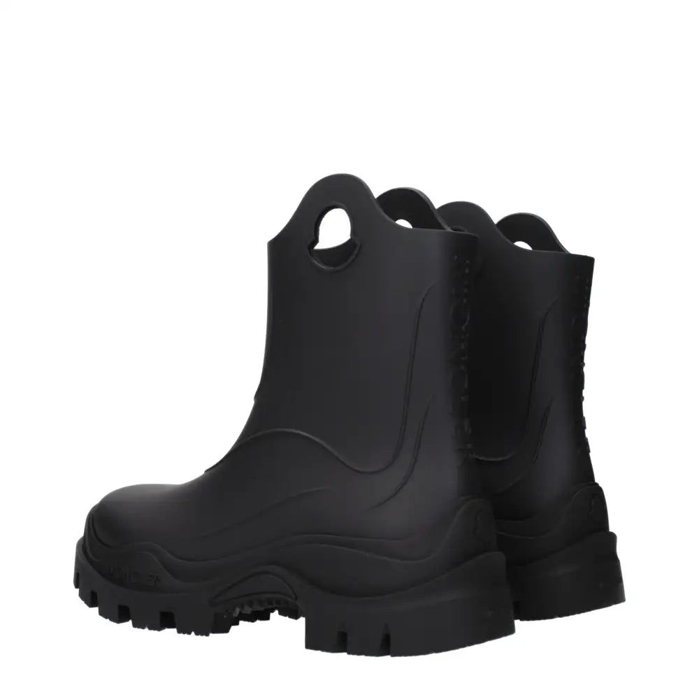 Moncler Black Cotton Ankle Boots - Ankelstøvler
