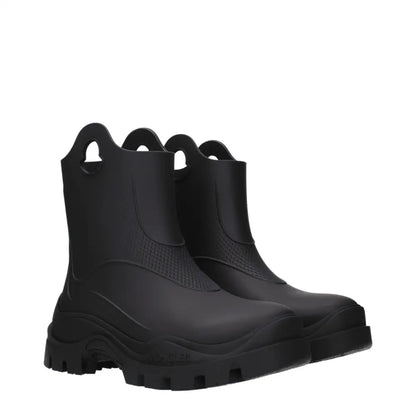 Moncler Black Cotton Ankle Boots - Ankelstøvler