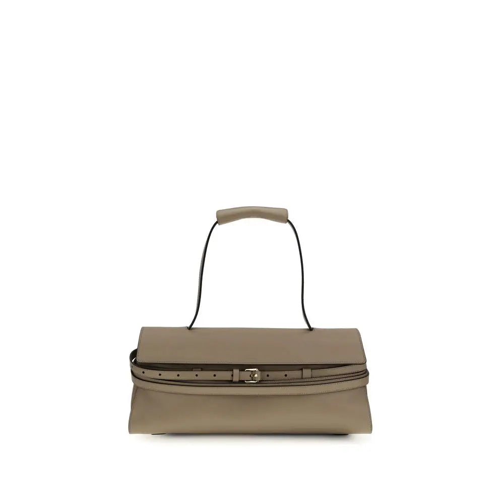 Moschino beige calf leather Bos Taurus håndtaske med minimalistisk design