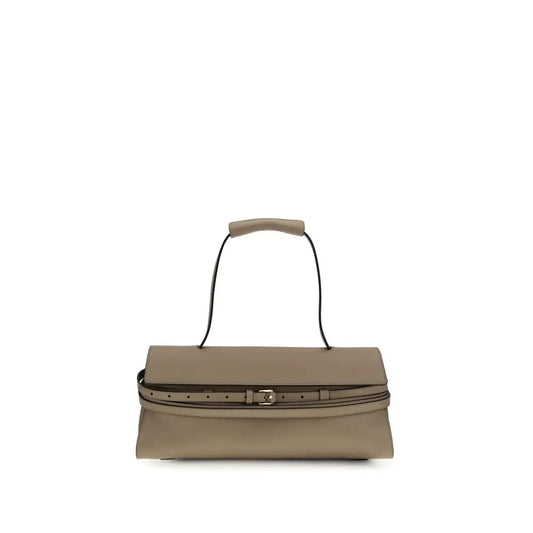 Moschino beige calf leather Bos Taurus håndtaske med minimalistisk design