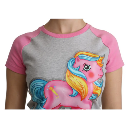 Moschino Gray and pink Cotton T-shirt My Little Pony Top - T-shirts