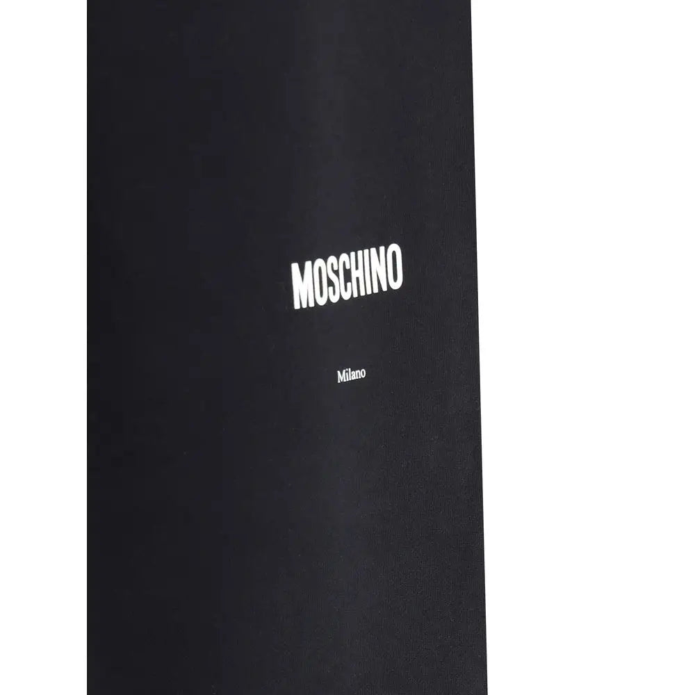 Sorte moschino logo sweatpants i sort med minimalistisk hvid skrift