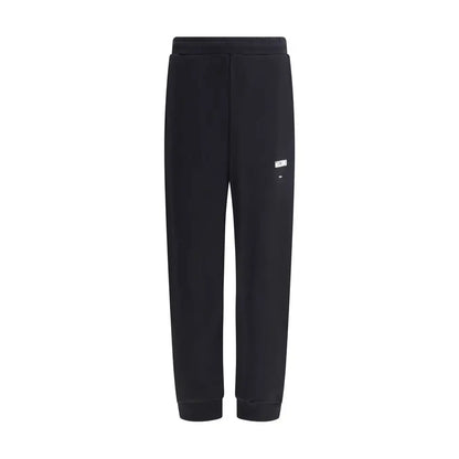 Sort Moschino logo sweatpants med sort bomuld og hvidt logo