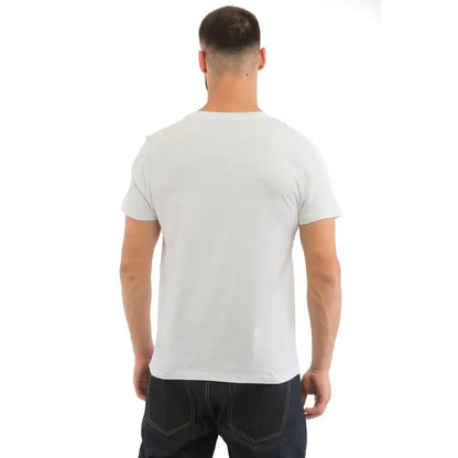 Moschino white cotton t-shirt med crew neck og korte ærmer