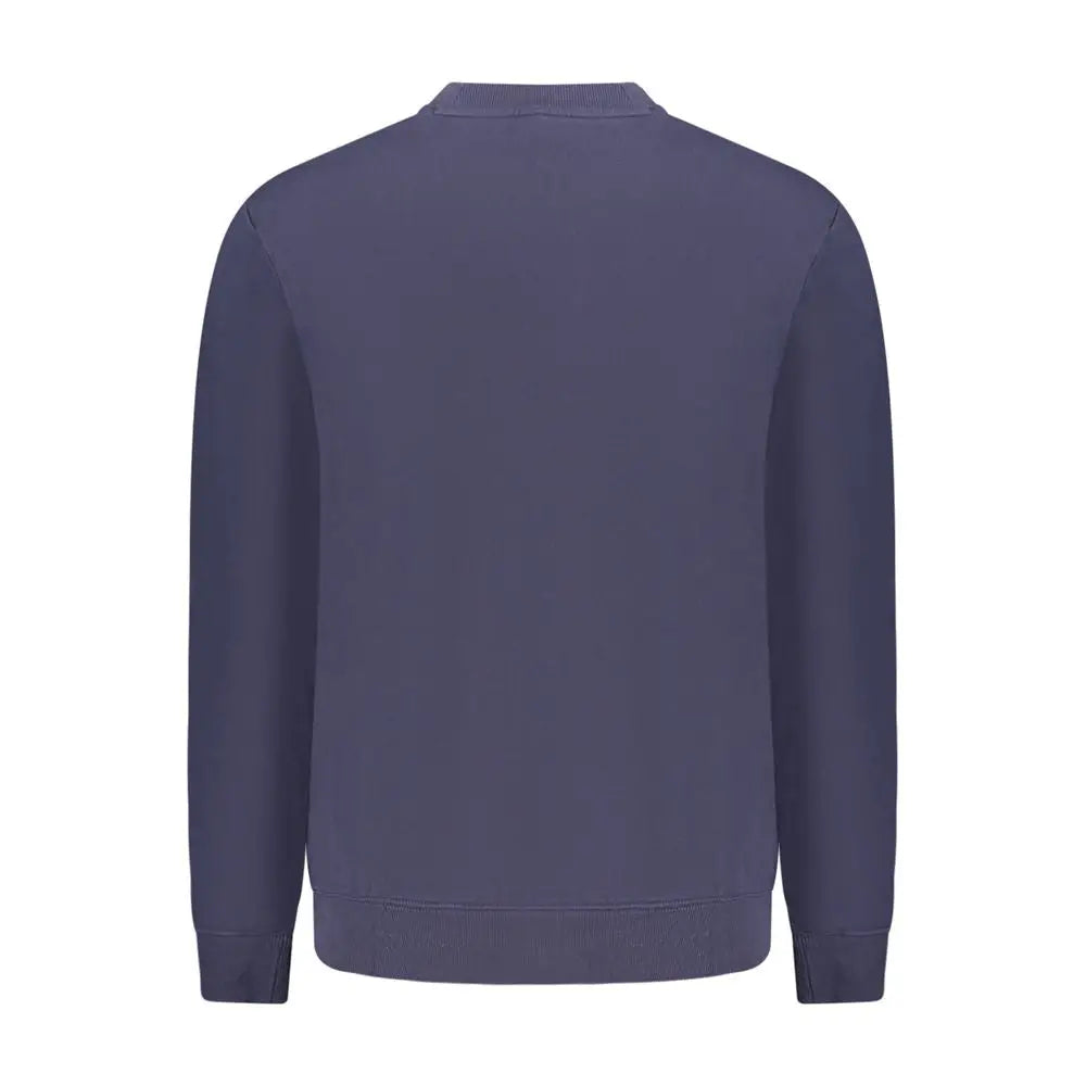 Napapijri blå bomuldssweater, 100% originale brands fra outlet mærkevarer