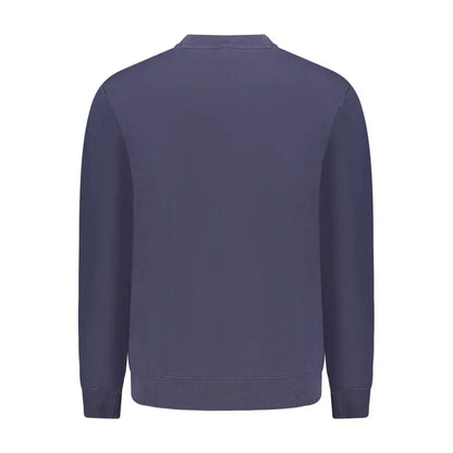 Napapijri blå bomuldssweater, 100% originale brands fra outlet mærkevarer