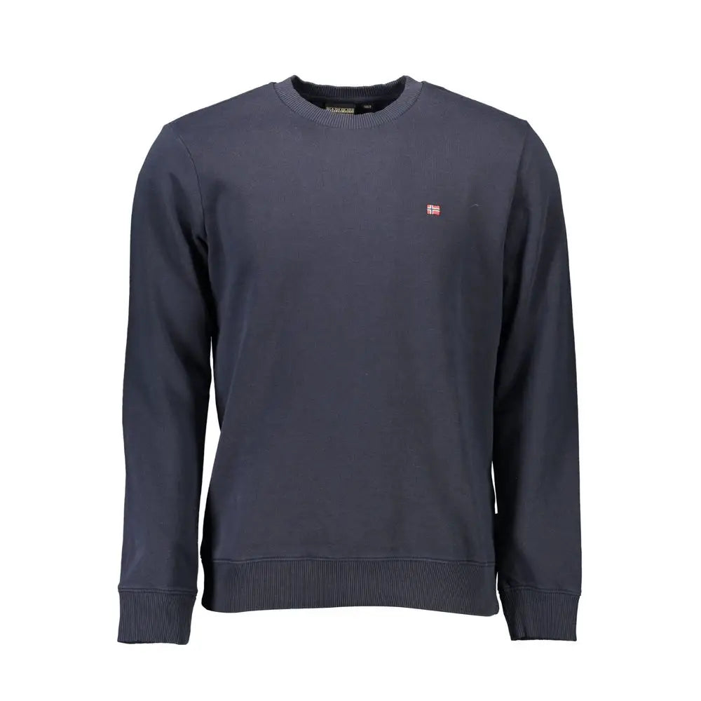 Napapijri Blue Organic Cotton Men Sweater