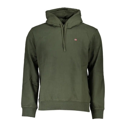 Napapijri verde cotton sweatshirt med norsk flag-logo