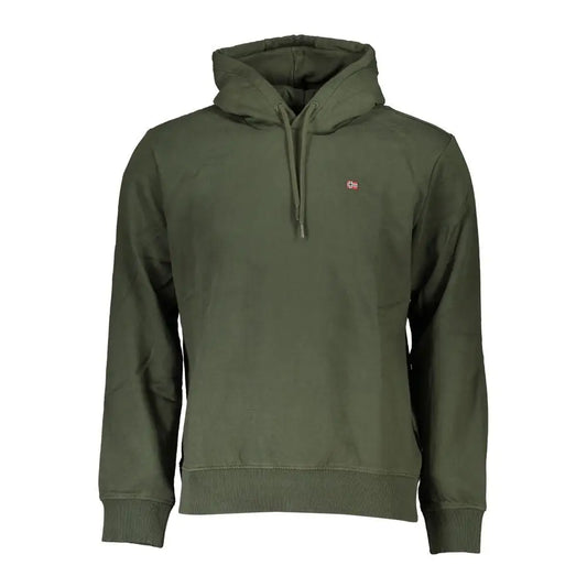 Napapijri verde cotton sweatshirt med norsk flag-logo
