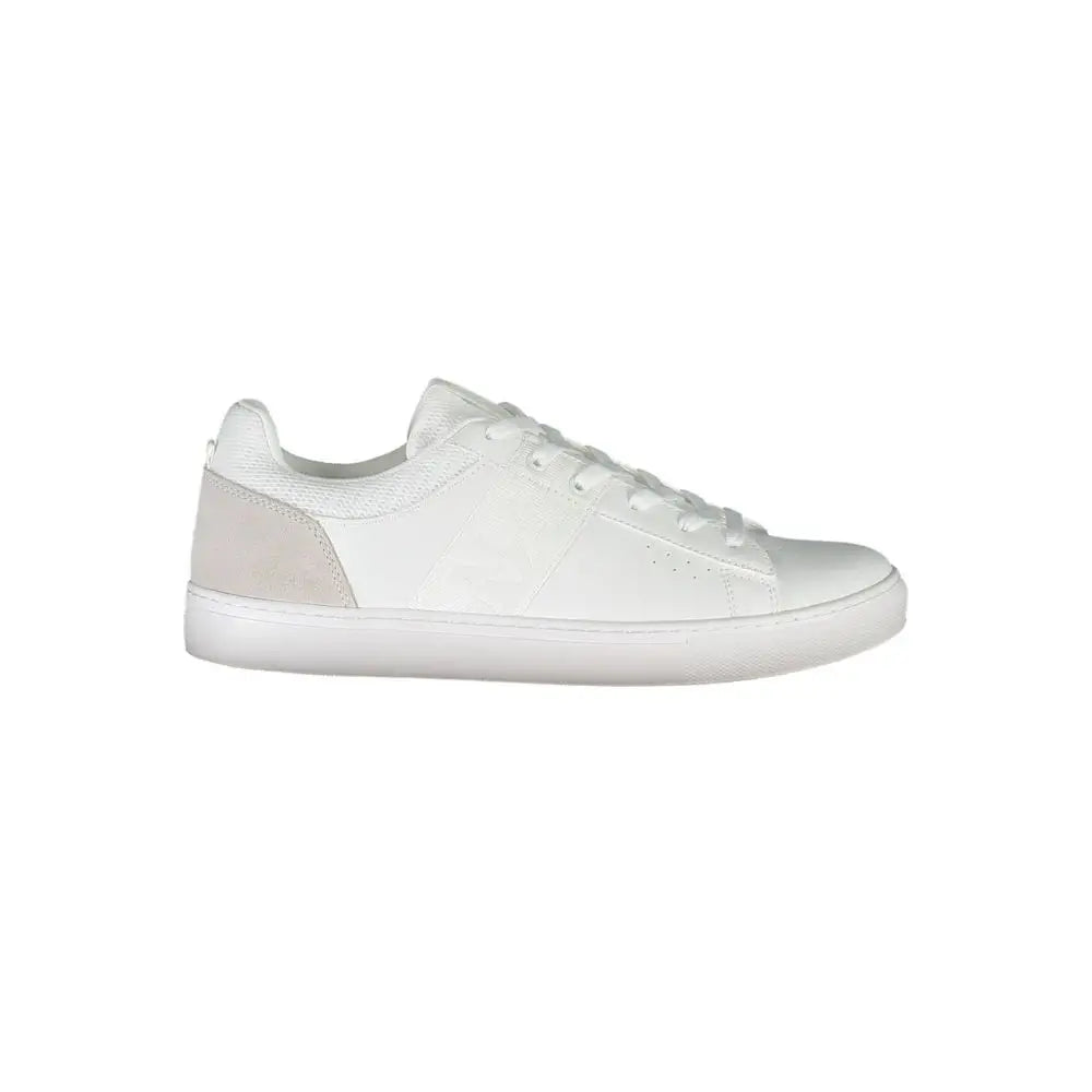 Napapijri white leather men sneakers with minimalist design