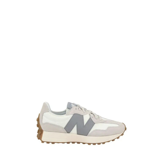 Hvid og grå New Balance 327 sneaker med gumfarvet gummisål, 100% originale brands