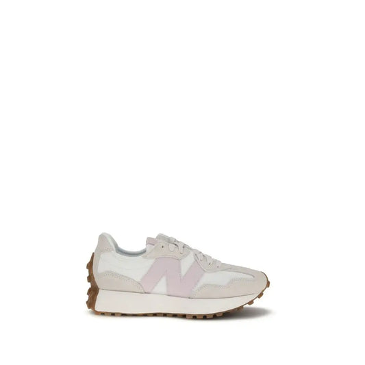 Hvid og beige New Balance 327 sneaker med gummisål
