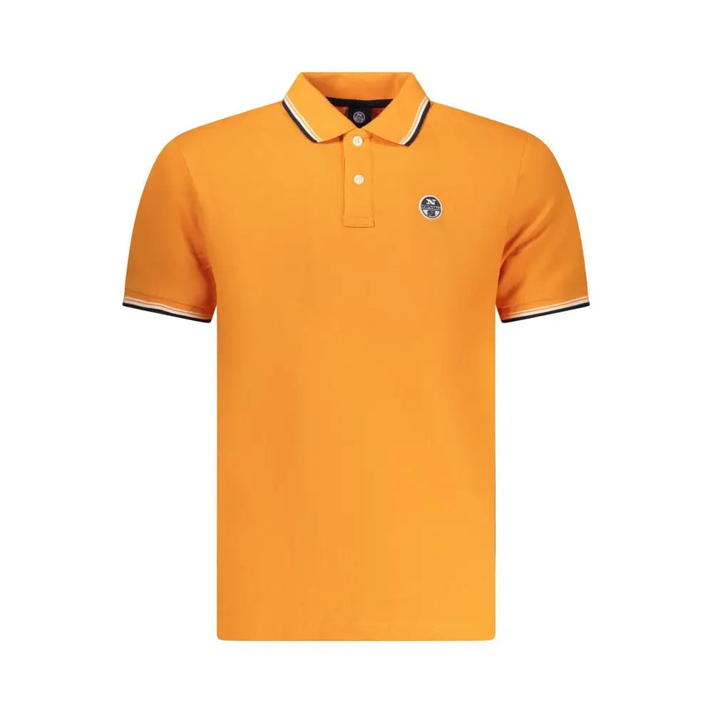 Vibrant North Sails Arancione cotton men polo shirt in orange with trim
