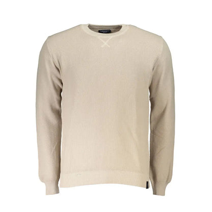 North sails beige sweater med tekstureret strik og ribkantmanchetter