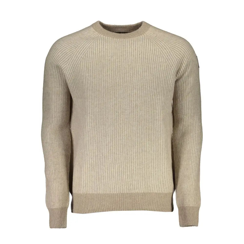 North Sails Beige Wool Men Sweater - XXL
