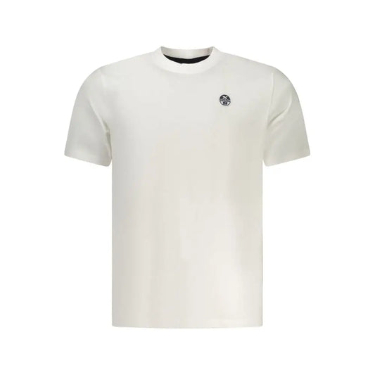 Minimalist North Sails Bianco cotton t-shirt in off-white with black logo