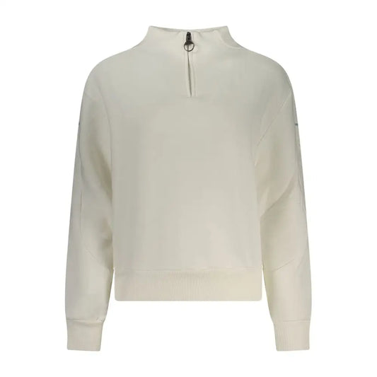 Nord Sails Bianco cotton kvinders langærmet half-zip sweatshirt i creme