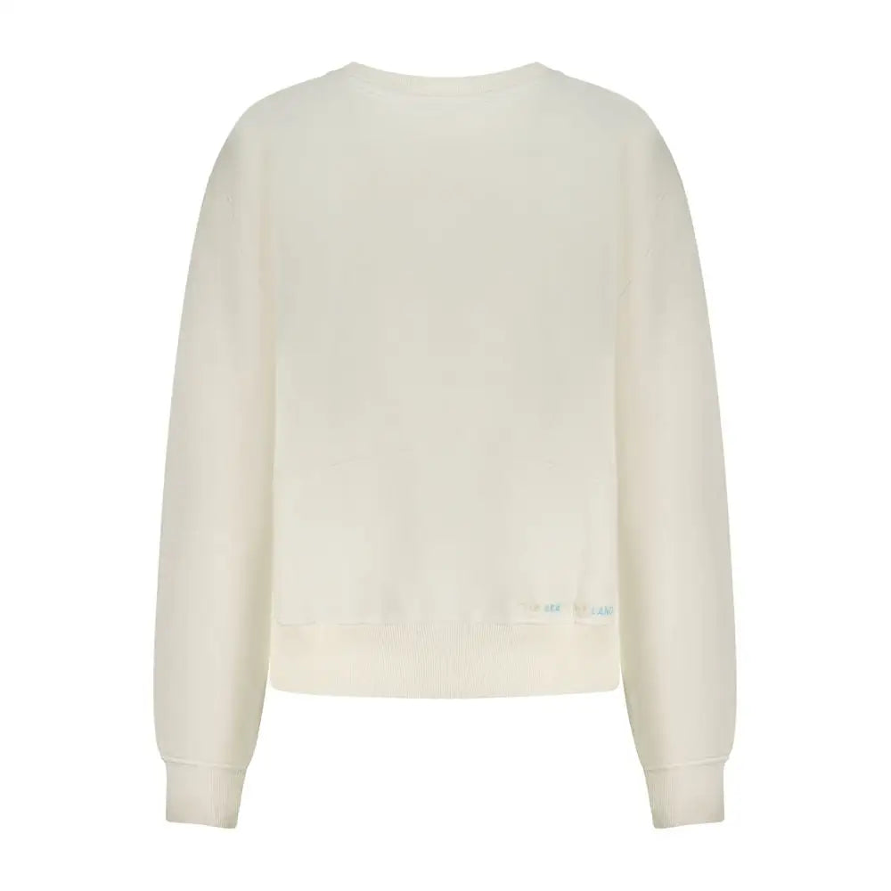 Nord Sails Bianco bomuldssweatshirt med blødt strikket stof og ribbade manchetter