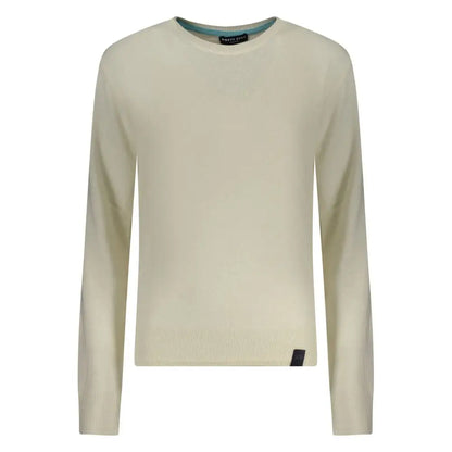 North sails bianco poliammide cream long-sleeved crewneck sweater