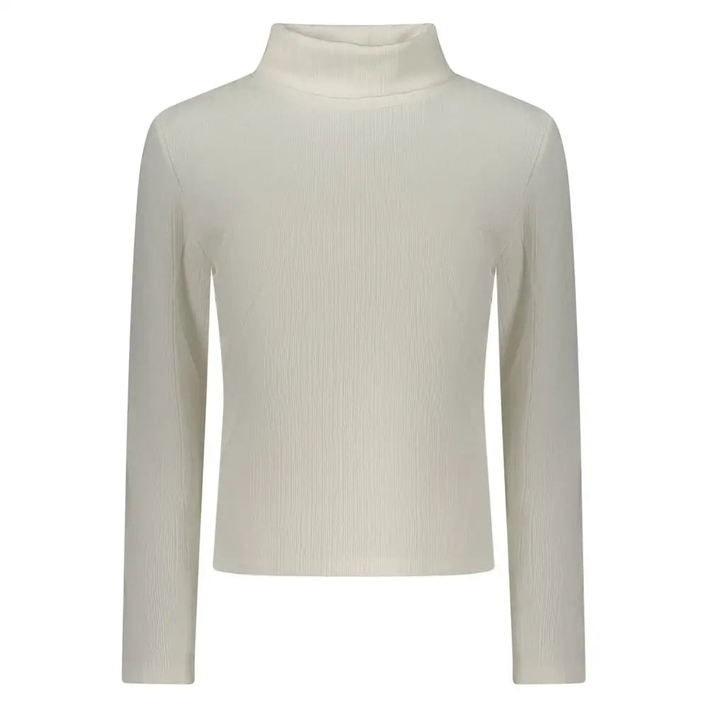 Creamfarvet ribbet turtleneck fra North Sails Bianco polyester