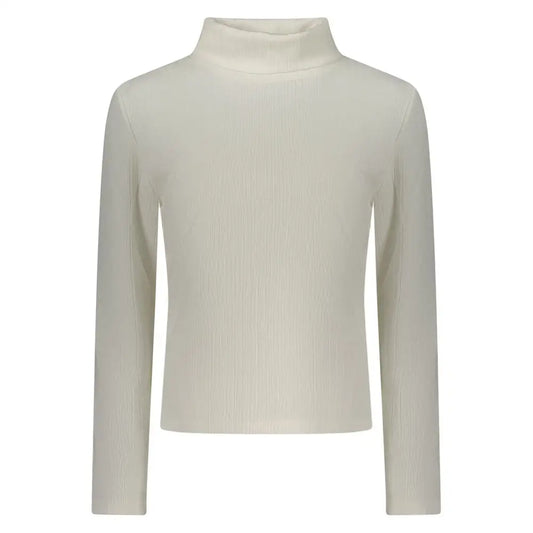 Creamfarvet ribbet turtleneck fra North Sails Bianco polyester