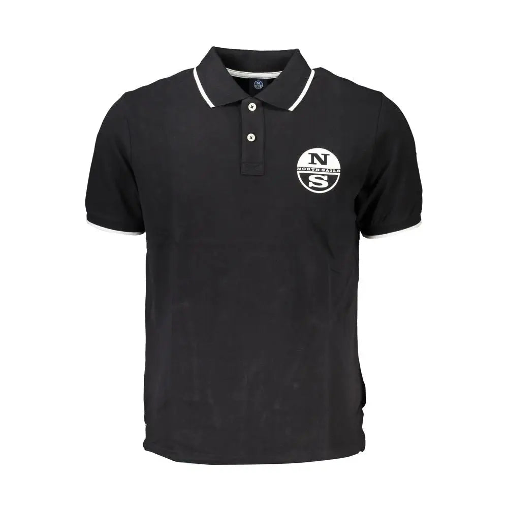 North Sails Black Cotton Polo Shirt - Polo Shirts