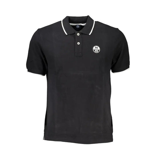 North Sails Black Cotton Polo Shirt - Polo Shirts