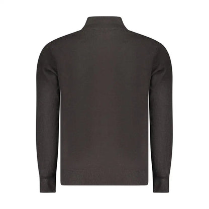 North Sails sort nylon sweater med ribbet turtleneck i mørkegrå