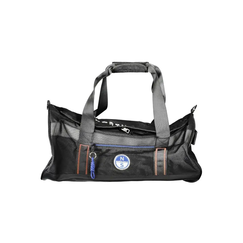North Sails black polyester duffel med meshpaneler og logo