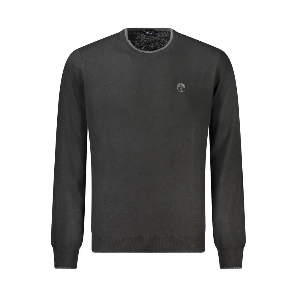 North Sails Black Wool Men Sweater - Sweaters