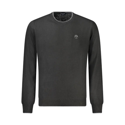 North Sails Black Wool Men Sweater - Sweaters