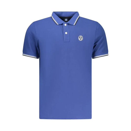 North Sails blå bomuld herre polo shirt i royal blå med hvid og marine trim