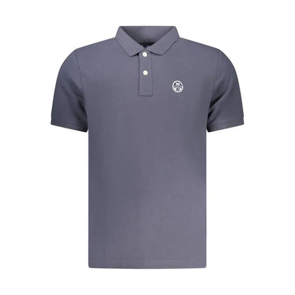 Sleek North Sails blue cotton polo i grå med hvidt logo
