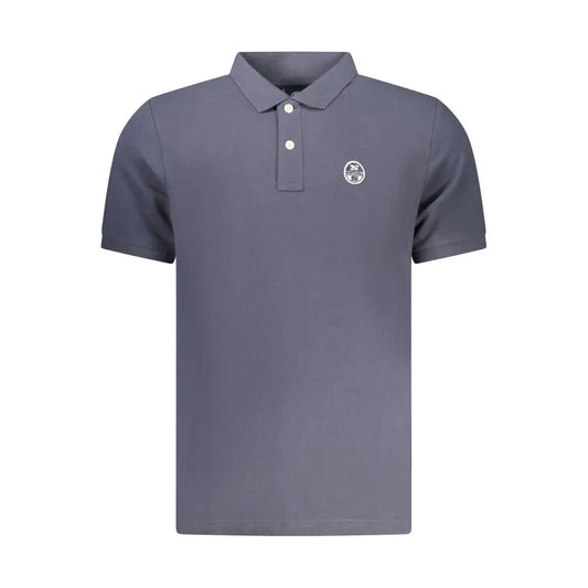 Sleek North Sails blue cotton polo i grå med hvidt logo