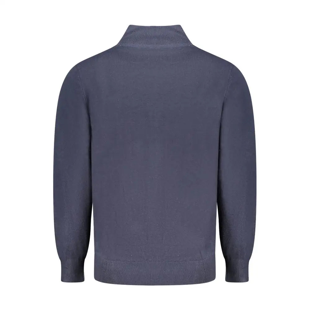 North sails blå nylon sweater med ribbet turtleneck