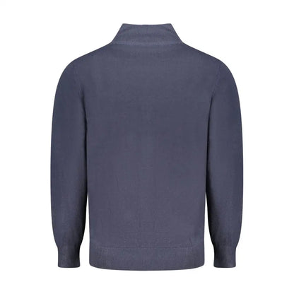 North sails blå nylon sweater med ribbet turtleneck
