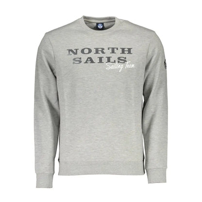 North Sails Gray Cotton Men Sweater - S - Sweaters