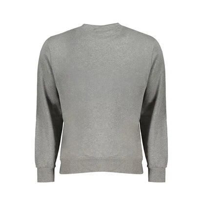 North sails gray cotton sweater med lange ærmer og ribkant